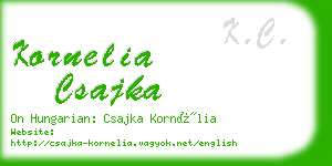 kornelia csajka business card